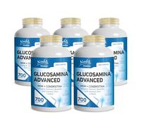 Glucosamina Advanced Noebis Pharma - Glucosamina, MSM, Condroitina, Collagene, Acido Ialuronico e Boswellia - 700 Compresse - Benessere Articolare (Confezione da 5)