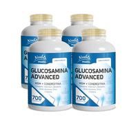 Glucosamina Advanced Noebis Pharma - Glucosamina, MSM, Condroitina, Collagene, Acido Ialuronico e Boswellia - 700 Compresse - Benessere Articolare (Confezione da 4)
