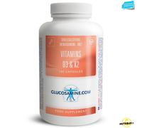 Glucosamine.Com Vitamins D3 & K2 - 180 caps Vitamina d3 e k2