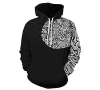 GLUDEAR - Felpa da uomo con cappuccio e stampa 3D di tatuaggi vichinghi della mitologia norvegese, taglia S-5XL, XL