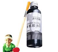 Glue da ping pong - Glue di legame in gomma racchetta | Colla adesiva in gomma | Cleaner per racchetta da ping pong da 100 ml con spazzola | Racchetta da ping pong in gomma | Glue liquido per
