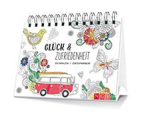 Glück & Zufriedenheit. Ausmalen - Aufstellen - Entspannen: Malbuch für Erwachsene mit Aufstellfunktion
