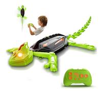 Glückpa Ricaricabile Camaleonte Telecomandato, Geco Telecomandato con occhi a LED, Lucertola Robot Giocattoli, Regalo Compleanno per Bambini Bambina 3 4 5 6 7 8+ Anni [Versione Aggiornata]