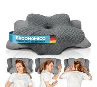 Glückstoff® Cuscino Per Cervicale [PER TUTTI I TIPI DI SONNO] - Cuscino Cervicale Per Dormire - Cuscini Ortopedico & Ergonomico Memory Foam - Morbido Cuscino Posturale Antirussamento - Neck Pillow