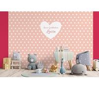 Glücksvilla -Carta da parati per cameretta dei bambini - Cuore Amore - personalizzabile con testo individuale, autoadesiva, 09 Sunrise 360 x 250 cm - decorazione