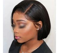 Glueless Short Bob parrucche dritte dei capelli umani parrucca frontale in pizzo trasparente parrucca pre pizzicata parrucca di chiusura in pizzo dei capelli umani