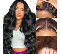 Glueless Wigs Human Hair Wear and Go 4x4 HD Lace Front Glueless Wig Human Hair 180 Density Pre Plucked Pre Cut Body Wave Lace Front Wigs for Women Blond Ombre Color P4/27 (18 inches)