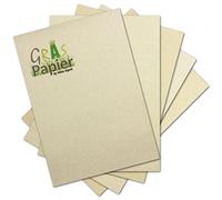 Glüxx Agent - 50 biglietti singoli ecologici, senza pieghe, in carta d'erba, formato DIN A6, 10,5 x 14,8 cm, carta riciclata 280 g/m², carta ecologica per inviti e biglietti di auguri, 50 pezzi