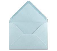 Glüxx Agent - 75 buste formato DIN C5, 22,0 x 15,4 cm, 110 g/m², con chiusura a umido, senza finestra, per biglietti di auguri di Natale, colore: azzurro