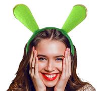 Glugahrif Fascia per cosplay con orecchie, fascia per Halloween, comodo accessorio per capelli con bordo dorato, per doccia, spa, lavaggio del viso, cura della pelle e palcoscenico festivo
