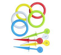 Glugahrif Gioco di lancio ad anelli per bambini, gioco interattivo colorato, giocattolo da giardino, per famiglie, bambini, ragazze, per interni, esterni, giardino, casa sulla spiaggia