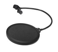 Glugahrif Mic Pop Filter, Phone Pop Filter - Display Studio Wind Pop,Parda a doppio strato con collo in cigno flessibile per il doppiaggio del canto