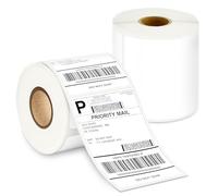 GLUN Etichette autoadesive per spedizioni termiche dirette, 100 x 150 mm, 400 etichette per rotolo, compatibili con stampanti, confezione da 2