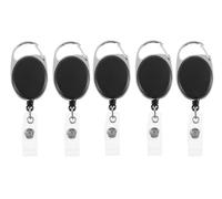 GLUN Supporto retrattile della carta d'identità della bobina di colore blu ovale, clip della bobina del distintivo di identificazione sui supporti della carta