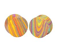 Glupez 1 Paia Tappi Per Le Orecchie In Pietra Kit Calibri Espansore Sella Barelle Piercing Gioielli 6MM-16MM, Pietra, Senza pietra