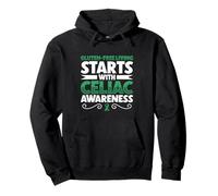 Gluten-Free Life Begins With Celiac Awareness Felpa con Cappuccio