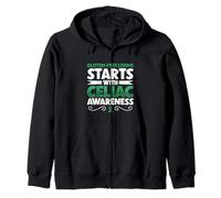 Gluten-Free Life Begins With Celiac Awareness Felpa con Cappuccio