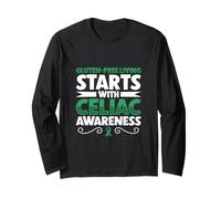 Gluten-Free Life Begins With Celiac Awareness Maglia a Manica