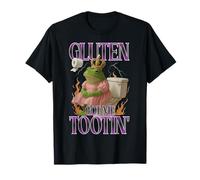 Gluten Got Me Tootin Funny Sarcastic Gluten Frog Meme Celiac Maglietta