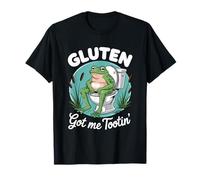 Gluten Got Me Tootin' Gluten Intolleranza Celiachia Rana Maglietta