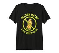 Gluten Hater Celiachia Consapevolezza Intolleranza al Grano Maglietta Premium