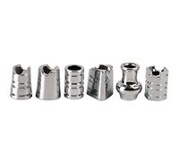 Glutkiller - Set di 6 pezzi in metallo cromato, per posacenere, sigaretta in pochi secondi, universale, per posacenere in vetro, ceramica e metallo, cromato/argento