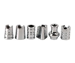 Glutkiller - Set di 6 pezzi in metallo cromato, per posacenere, sigaretta in pochi secondi, universale, per posacenere in vetro, ceramica e metallo, cromato/argento