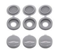 Glvaner 100 pz Grigio Collated Viti Hing Viti Coperchio Tappi di Plastica Vite Piegare Vite Snap Covers Rondella Flip Top