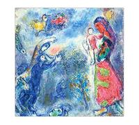 GLWDMB Marc Chagall Dipinti su tela Stampa su tela Stampata Immagini Quadrate Decorazione della casa Poster da parete - Senza cornice, 1 Pezzo
