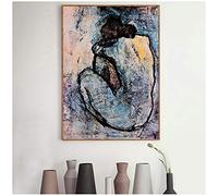 GLWDMB Stampa su tela Nudo blu Pablo Picasso dipinto a olio su tela poster e stampe su tela immagine artistica per soggiorno arredamento senza cornice, 1 pezzo
