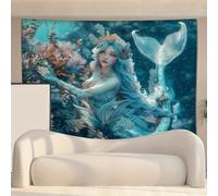 GLWDMH 150x100CM Arazzo da parete con elfo marino dei cartoni animati, arazzi in poliestere, per camera da letto, ufficio, dormitorio, decorazioni per feste, con pacchetto di installazione