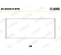 Glyco Bronzina di biella 01-4040/4 STD