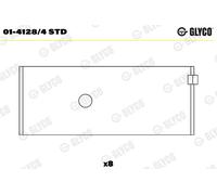 Cuscinetto della biella GLYCO 01-4128/4 STD
