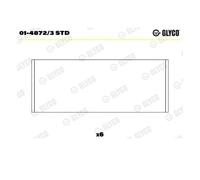 Cuscinetto della biella GLYCO 01-4872/3 STD