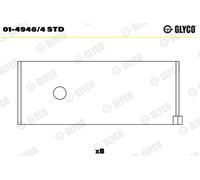 Glyco Cuscinetto della biella 01-4946/4 STD