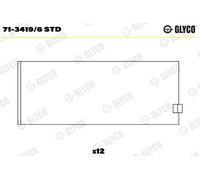 Glyco Cuscinetto della biella 71-3419/6 STD Rivestimento galvanico per BMW ALPINA