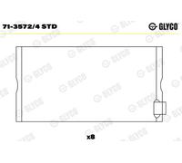 Cuscinetto della biella GLYCO 71-3572/4 STD