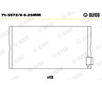 GLYCO 71-3572/6 0.25mm Bronzina di biella per FAP,MERCEDES-BENZ