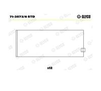 Cuscinetto della biella GLYCO 71-3573/6 STD
