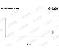 GLYCO 71-3660/6 STD Bronzina di biella per ERF,FENDT,GÜLERYÜZ,MAN,NEOPLAN,SOLARI