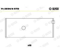 Cuscinetto della biella GLYCO 71-3695/6 STD