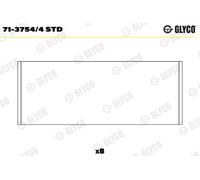 GLYCO 71-3754/4 STD Bronzina di biella per RENAULT,VOLVO
