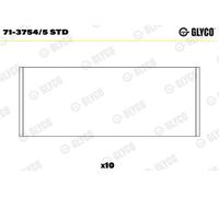 Cuscinetto della biella GLYCO 71-3754/5 STD