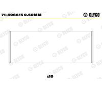 GLYCO 71-4066/5 0.50MM Bronzina di biella per FORD