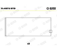 GLYCO 71-4573 STD Bronzina di biella per AGRALE,ALEXANDER DENNIS,AMW,AVIA,BCI,BM