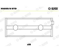 GLYCO Bronzine di banco Bronzine Motore H1089/5 STD per FIAT DUCATO Kasten (280)