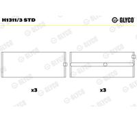 GLYCO Cuscinetti Di Manovella Per Austin Mini Metro ADO 67 1.0 Rover Mini-Moke