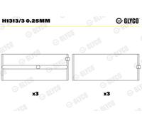 GLYCO Cuscinetti Di Manovella Per Rover Mini Berlina XN 1300 XE 1.3 Austin Metro