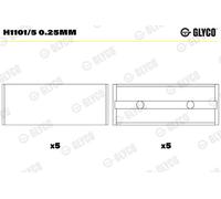 GLYCO Cuscinetto Albero Motore Adatto A per Renault Espace III JE0_2.0 Scénic I