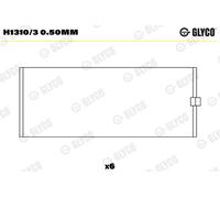 GLYCO Cuscinetto Albero Motore per Austin Mini Allegro Hatchback Ado 67 1.1